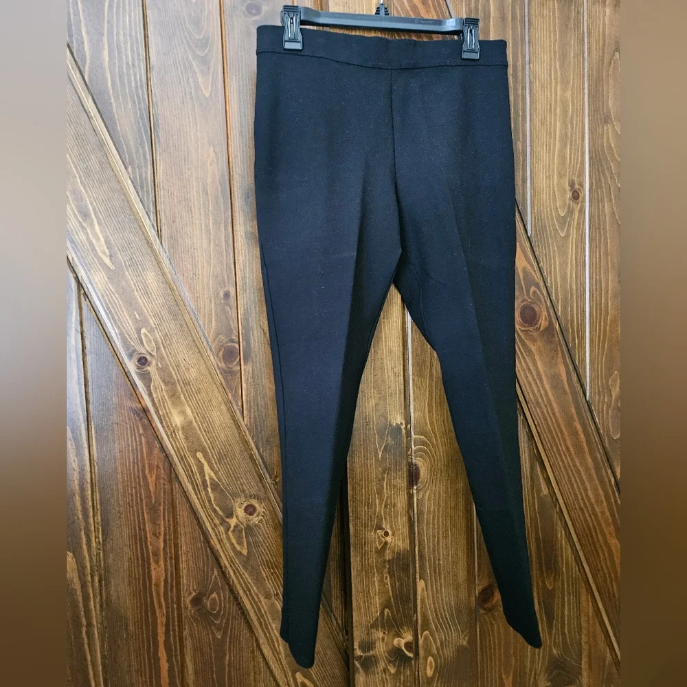 MAX STUDIO black L pants stretch EUC elastic pull on dress casual office Large